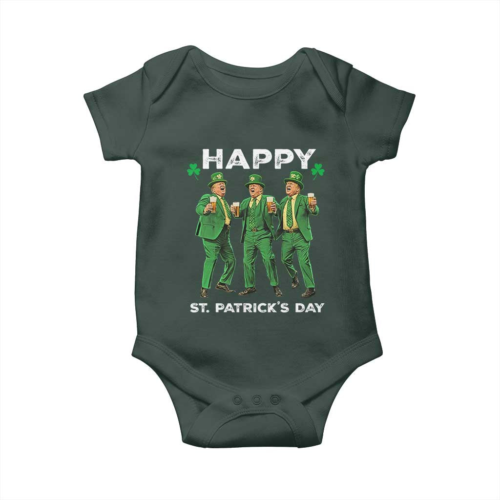 Funny St Patrick's Day Trump Baby Onesie Dancing Saint Patrick TS02 Print Your Wear