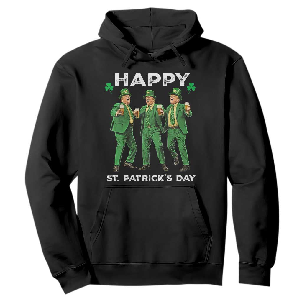 Funny St Patrick's Day Trump Hoodie Dancing Saint Patrick TS02 Black Print Your Wear