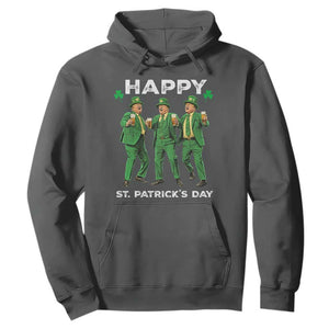 Funny St Patrick's Day Trump Hoodie Dancing Saint Patrick TS02 Dark Heather Print Your Wear