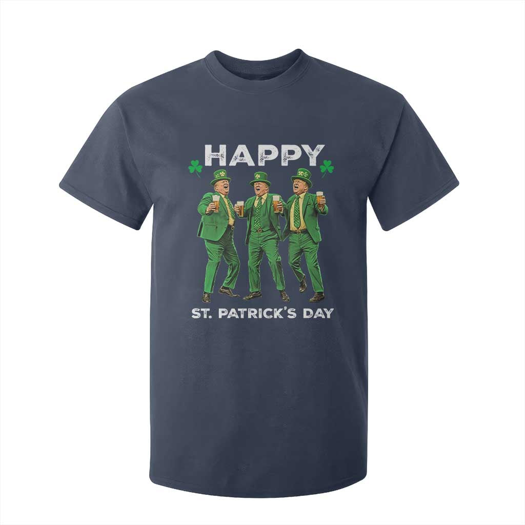 Funny St Patrick's Day Trump T Shirt For Kid Dancing Saint Patrick TS02 Navy Print Your Wear
