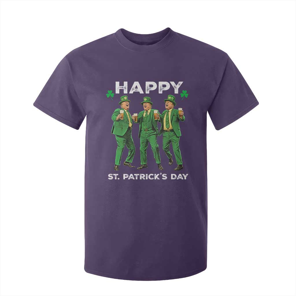 Funny St Patrick's Day Trump T Shirt For Kid Dancing Saint Patrick TS02 Purple Print Your Wear