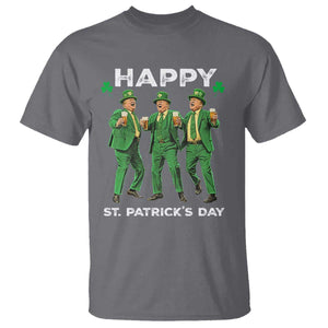 Funny St Patrick's Day Trump T Shirt Dancing Saint Patrick TS02 Charcoal Print Your Wear