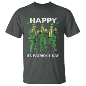 Funny St Patrick's Day Trump T Shirt Dancing Saint Patrick TS02 Dark Heather Print Your Wear