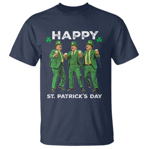 Funny St Patrick's Day Trump T Shirt Dancing Saint Patrick TS02 Navy Print Your Wear