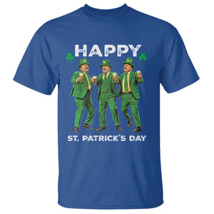 Funny St Patrick's Day Trump T Shirt Dancing Saint Patrick TS02 Royal Blue Print Your Wear