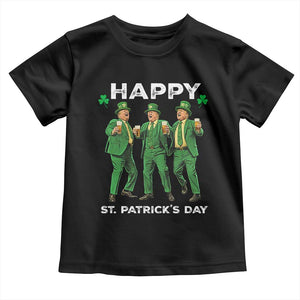 Funny St Patrick's Day Trump Toddler T Shirt Dancing Saint Patrick TS02 Black Print Your Wear