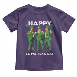 Funny St Patrick's Day Trump Toddler T Shirt Dancing Saint Patrick TS02 Purple Print Your Wear