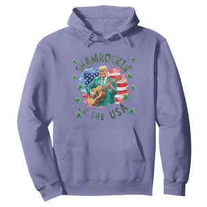 Funny St Patrick's Day Trump Hoodie Shamrockin in The USA Funny TS02 Violet Print Your Wear
