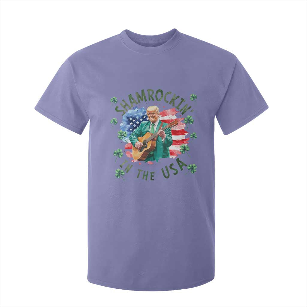 Funny St Patrick's Day Trump T Shirt For Kid Shamrockin in The USA Funny TS02 Violet Print Your Wear