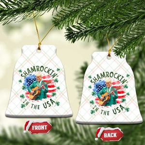 Funny St Patrick's Day Trump Ceramic Ornament Shamrockin in The USA Funny TS02 Print Your Wear