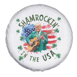 Funny St Patrick's Day Trump Spare Tire Cover Shamrockin in The USA Funny TS02 Print Your Wear
