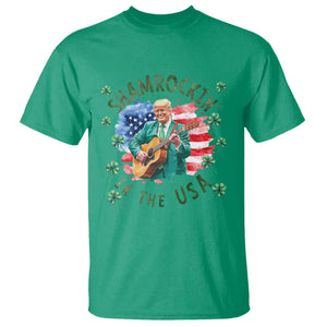 Funny St Patrick's Day Trump T Shirt Shamrockin in The USA Funny TS02 Irish Green Print Your Wear
