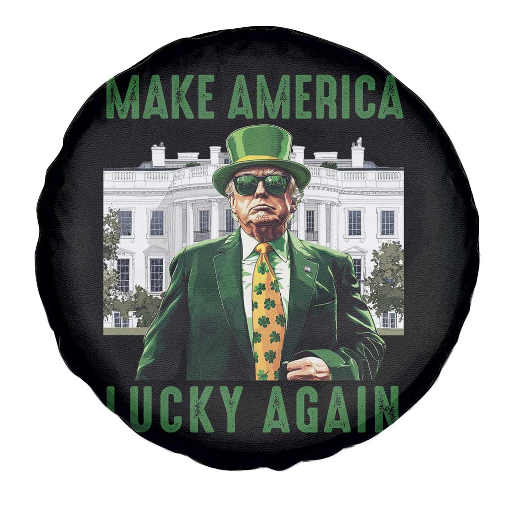 Funny St Patrick's Day Trump Spare Tire Cover Make America Lucky Again Shamrock TS02 Print Your Wear