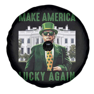 Funny St Patrick's Day Trump Spare Tire Cover Make America Lucky Again Shamrock TS02 Print Your Wear