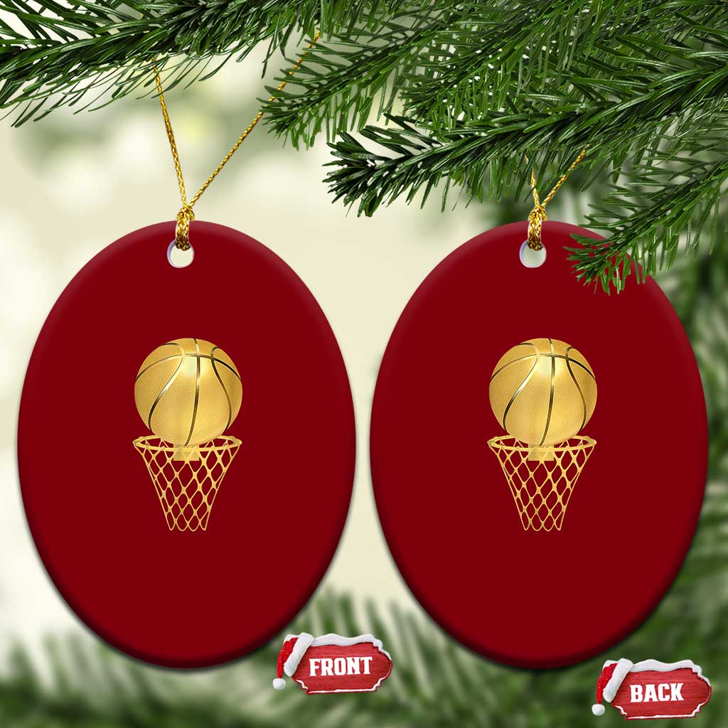 Golden Basketball Hoop Ceramic Ornament Trophy Game Player Coach Sports Lover TS02 Print Your Wear