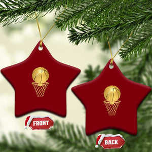 Golden Basketball Hoop Ceramic Ornament Trophy Game Player Coach Sports Lover TS02 Print Your Wear