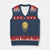 Golden Basketball Hoop V-Neck Knit Sweater Vest Trophy Game Player Coach Sports Lover TS02 Navy Red Print Your Wear