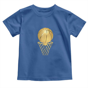 Golden Basketball Hoop Toddler T Shirt Trophy Game Player Coach Sports Lover TS02 Royal Blue Print Your Wear