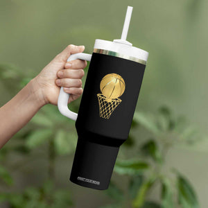 Golden Basketball Hoop Tumbler With Handle Trophy Game Player Coach Sports Lover TS02 Print Your Wear