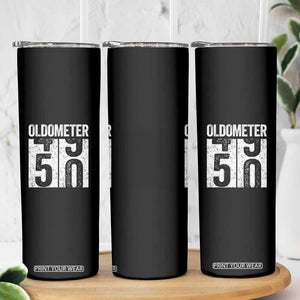 Oldometer 50 Birthday Skinny Tumbler Funny Vintage Aged to Perfection TS02 Print Your Wear