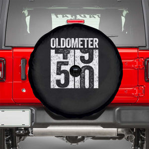 Oldometer 50 Birthday Spare Tire Cover Funny Vintage Aged to Perfection TS02 Black Print Your Wear