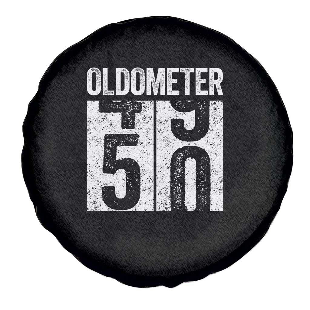 Oldometer 50 Birthday Spare Tire Cover Funny Vintage Aged to Perfection TS02 Print Your Wear