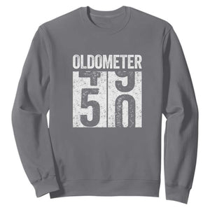 Oldometer 50 Birthday Sweatshirt Funny Vintage Aged to Perfection TS02 Charcoal Print Your Wear