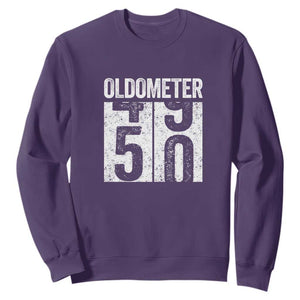 Oldometer 50 Birthday Sweatshirt Funny Vintage Aged to Perfection TS02 Purple Print Your Wear