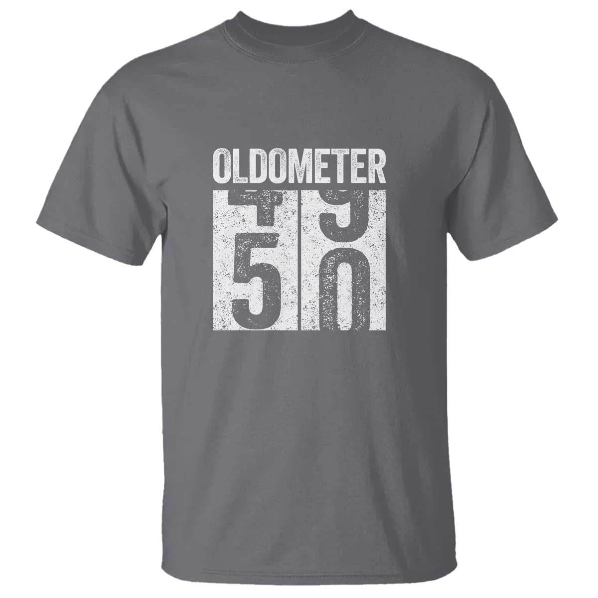Oldometer 50 Birthday T Shirt Funny Vintage Aged to Perfection TS02 Charcoal Print Your Wear