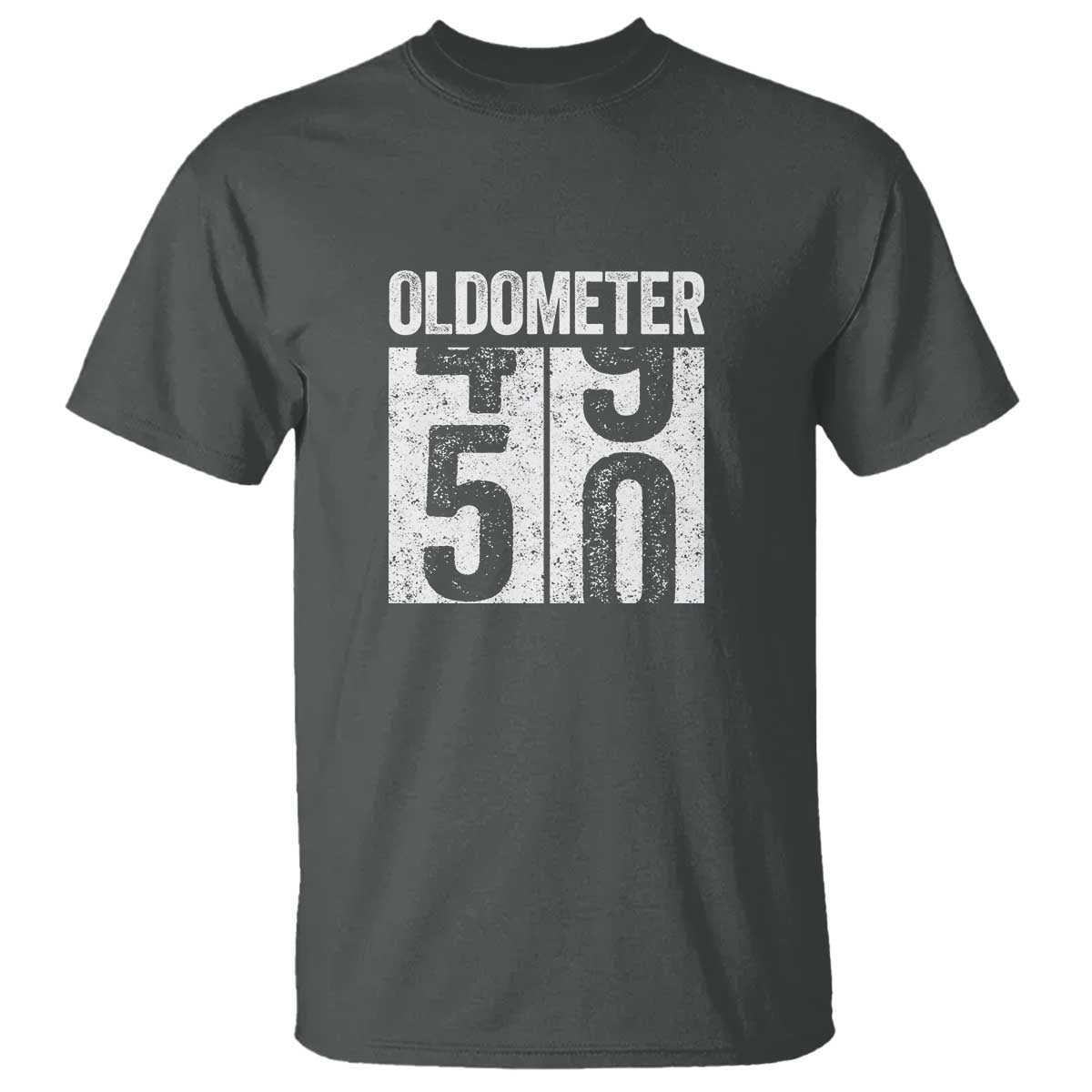 Oldometer 50 Birthday T Shirt Funny Vintage Aged to Perfection TS02 Dark Heather Print Your Wear