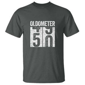 Oldometer 50 Birthday T Shirt Funny Vintage Aged to Perfection TS02 Dark Heather Print Your Wear