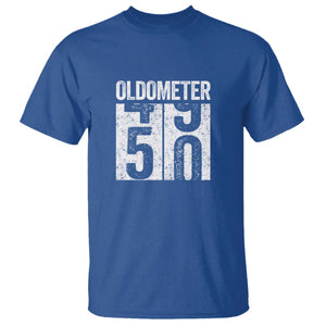 Oldometer 50 Birthday T Shirt Funny Vintage Aged to Perfection TS02 Royal Blue Print Your Wear