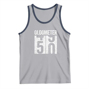 Oldometer 50 Birthday Tank Top Funny Vintage Aged to Perfection TS02 Athletic Heather Navy Print Your Wear