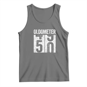 Oldometer 50 Birthday Tank Top Funny Vintage Aged to Perfection TS02 Black Heather Print Your Wear