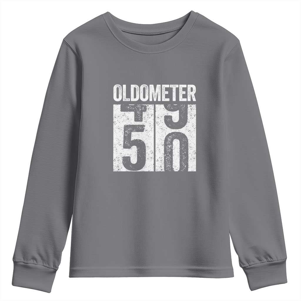 Oldometer 50 Birthday Youth Sweatshirt Funny Vintage Aged to Perfection TS02 Charcoal Print Your Wear
