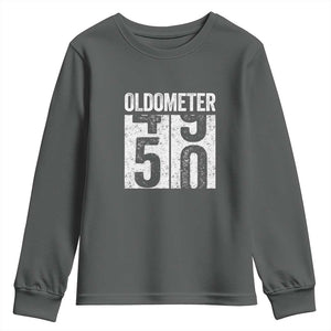 Oldometer 50 Birthday Youth Sweatshirt Funny Vintage Aged to Perfection TS02 Dark Heather Print Your Wear