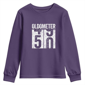 Oldometer 50 Birthday Youth Sweatshirt Funny Vintage Aged to Perfection TS02 Purple Print Your Wear
