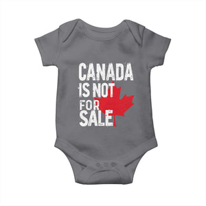 Canada Is Not For Sale Baby Onesie Distressed Vintage Canadian Maple Leaf TS02 Charcoal Print Your Wear
