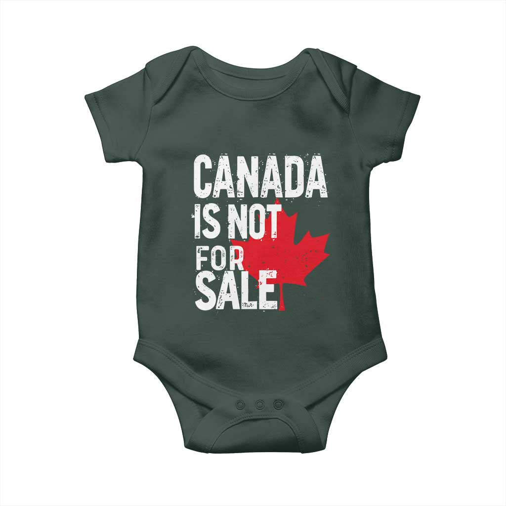 Canada Is Not For Sale Baby Onesie Distressed Vintage Canadian Maple Leaf TS02 Print Your Wear