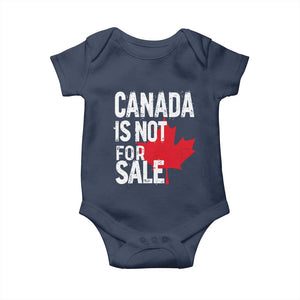 Canada Is Not For Sale Baby Onesie Distressed Vintage Canadian Maple Leaf TS02 Navy Print Your Wear