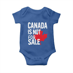Canada Is Not For Sale Baby Onesie Distressed Vintage Canadian Maple Leaf TS02 Royal Blue Print Your Wear