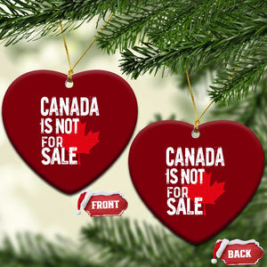 Canada Is Not For Sale Ceramic Ornament Distressed Vintage Canadian Maple Leaf TS02 Print Your Wear