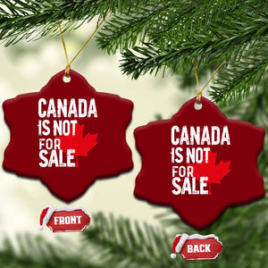 Canada Is Not For Sale Ceramic Ornament Distressed Vintage Canadian Maple Leaf TS02 Print Your Wear