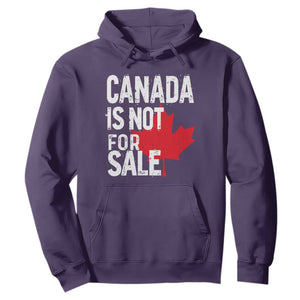 Canada Is Not For Sale Hoodie Distressed Vintage Canadian Maple Leaf TS02 Purple Print Your Wear