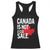 Canada Is Not For Sale Racerback Tank Top Distressed Vintage Canadian Maple Leaf TS02 Black Print Your Wear