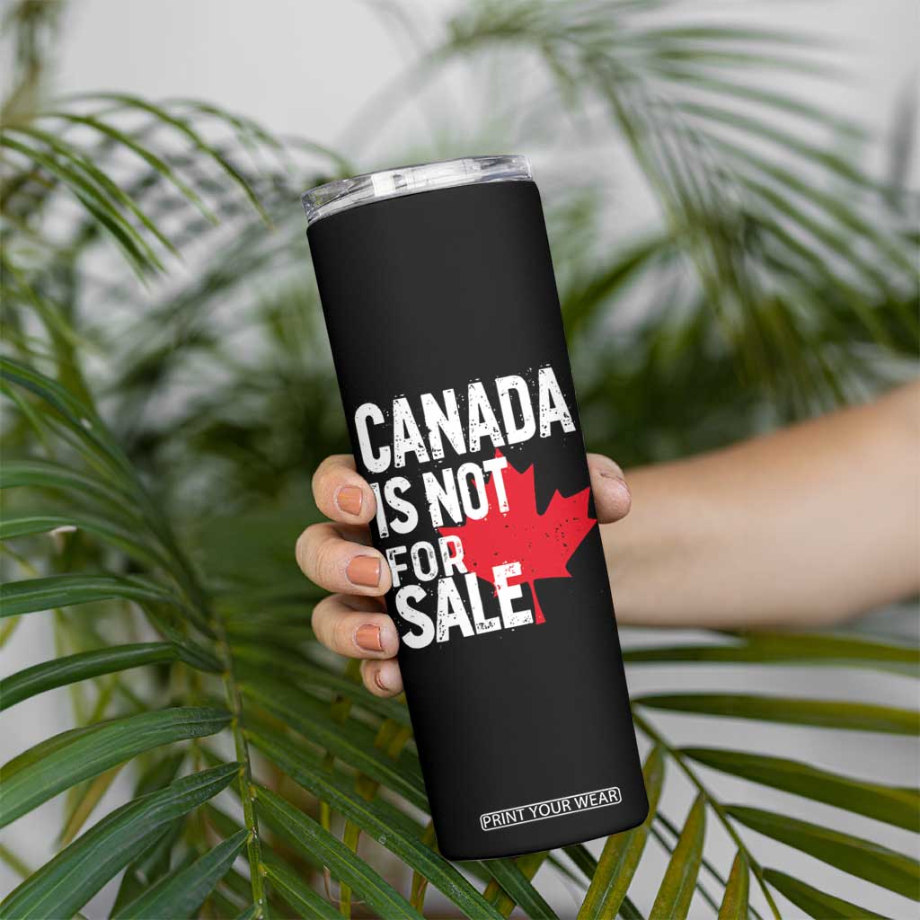 Canada Is Not For Sale Skinny Tumbler Distressed Vintage Canadian Maple Leaf TS02 Print Your Wear