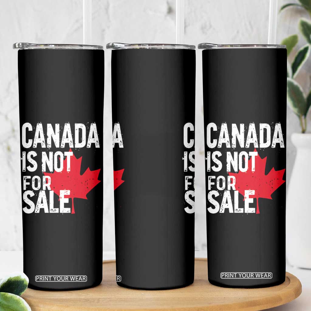 Canada Is Not For Sale Skinny Tumbler Distressed Vintage Canadian Maple Leaf TS02 Print Your Wear