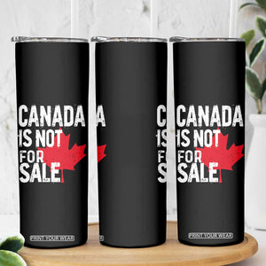 Canada Is Not For Sale Skinny Tumbler Distressed Vintage Canadian Maple Leaf TS02 Print Your Wear