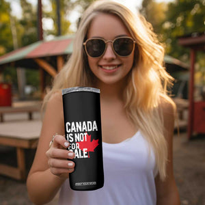 Canada Is Not For Sale Skinny Tumbler Distressed Vintage Canadian Maple Leaf TS02 Print Your Wear