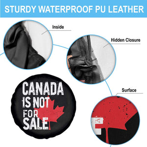 Canada Is Not For Sale Spare Tire Cover Distressed Vintage Canadian Maple Leaf TS02 Print Your Wear
